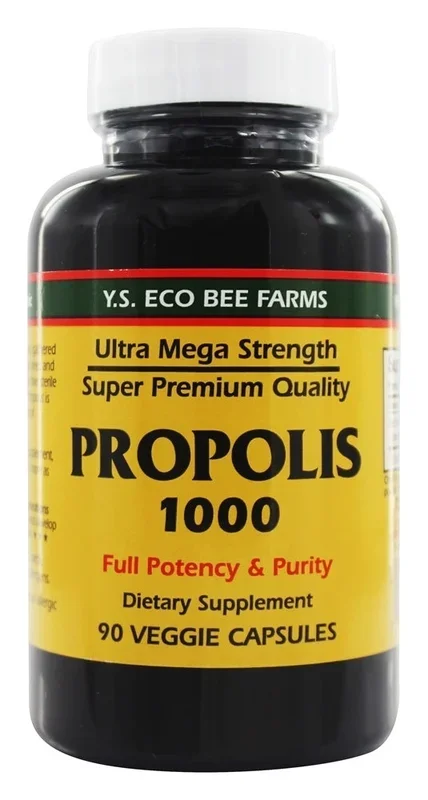 YS Organic Bee Farms – Propolis Caps 1000 mg. – 90 Capsules