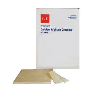 ZeniFiber Calcium Alginate Wound Dressing, 4″ x 4″